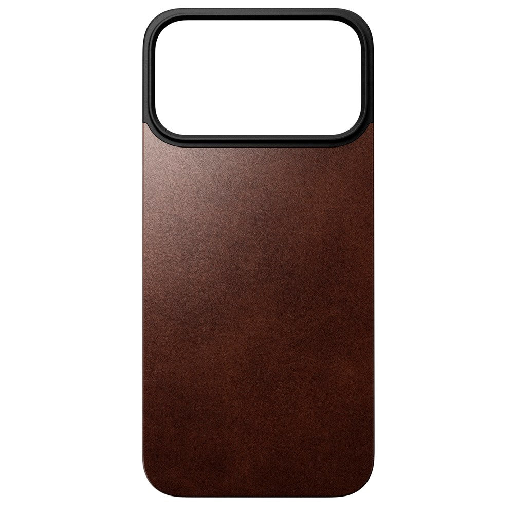 Nomad iPhone 17 Pro Max Magnetic Horween Leather Back Case - MagSafe Kompatibel - Rustic Brown