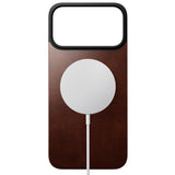 Nomad iPhone 17 Pro Magnetic Horween Leather Back Case - MagSafe Kompatibel - Rustic Brown