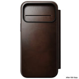 iPhone 18 Pro Nomad Modern Horween Leather Folio Case - MagSafe Kompatibel - Rustic Brown