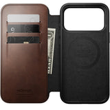 iPhone 18 Pro Max Nomad Modern Horween Leather Folio Case - MagSafe Kompatibel - Rustic Brown