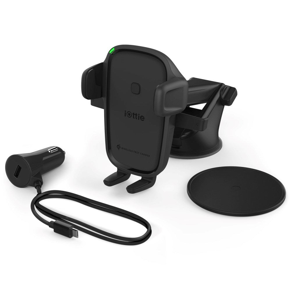 iOttie Easy-One-Touch Qi Mobilholder m. Trådløs Lading – Instrumentbord / Vindusrute – Svart