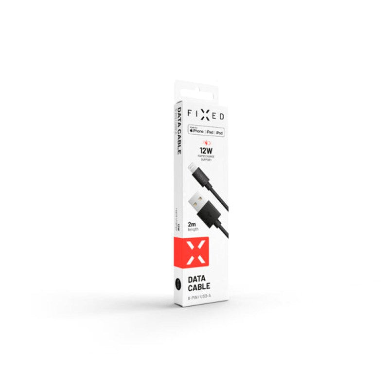 Fixed USB-A til Lightning Kabel 2m - Svart