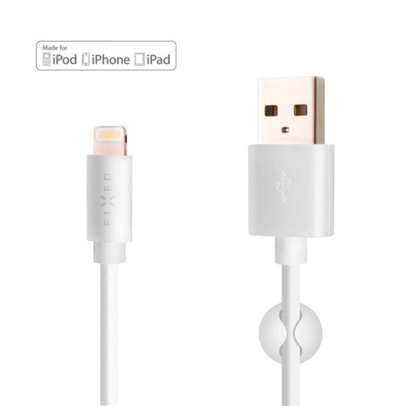 Fixed USB-A til Lightning Kabel 2m - Hvit