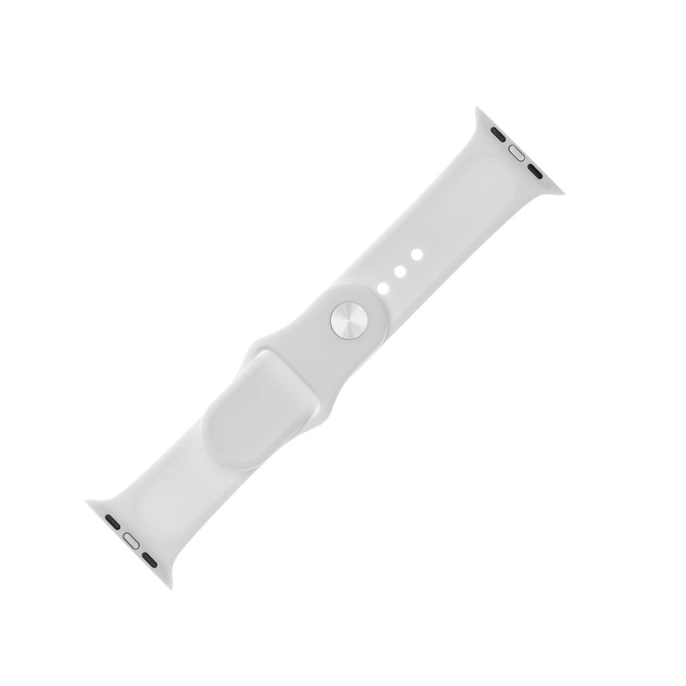 Fixed Apple Watch (42/44/SE/45/46/49mm) Silikonremsett - Hvit