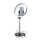 Fixed LED Ring Light Stativ Mobilholder - Svart