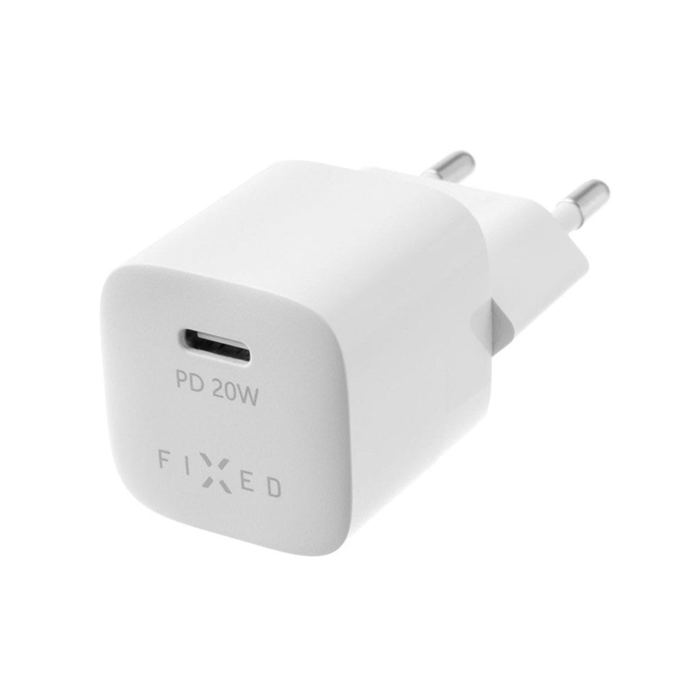 Fixed Mini Vegglader PD 20W m. 1 x USB-C - Hvit