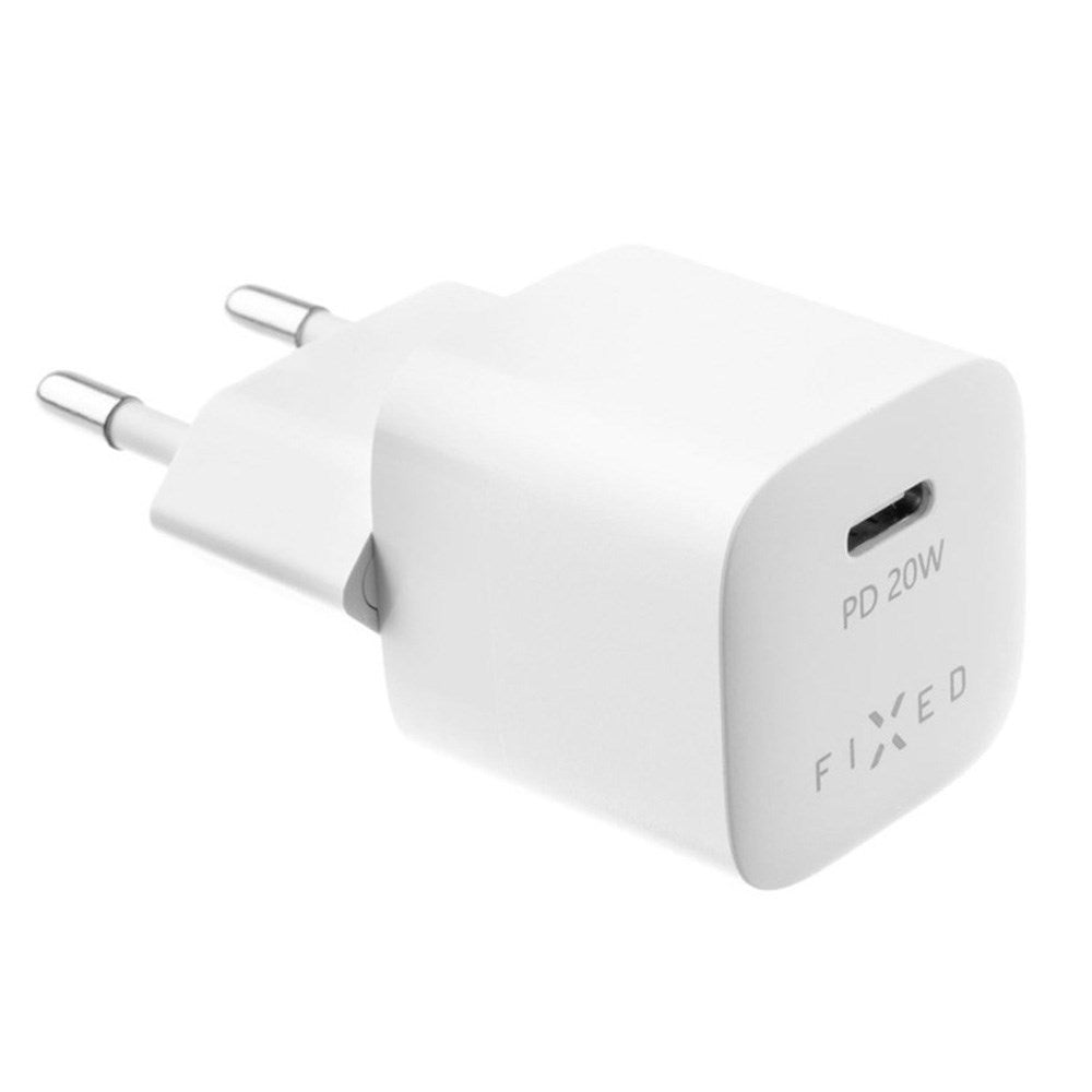 Fixed Mini Vegglader PD 20W m. 1 x USB-C - Hvit