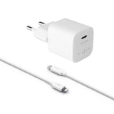 Fixed 20W USB-C PD Fast Vegglader med USB-C til Lightning-Kabel - Hvit