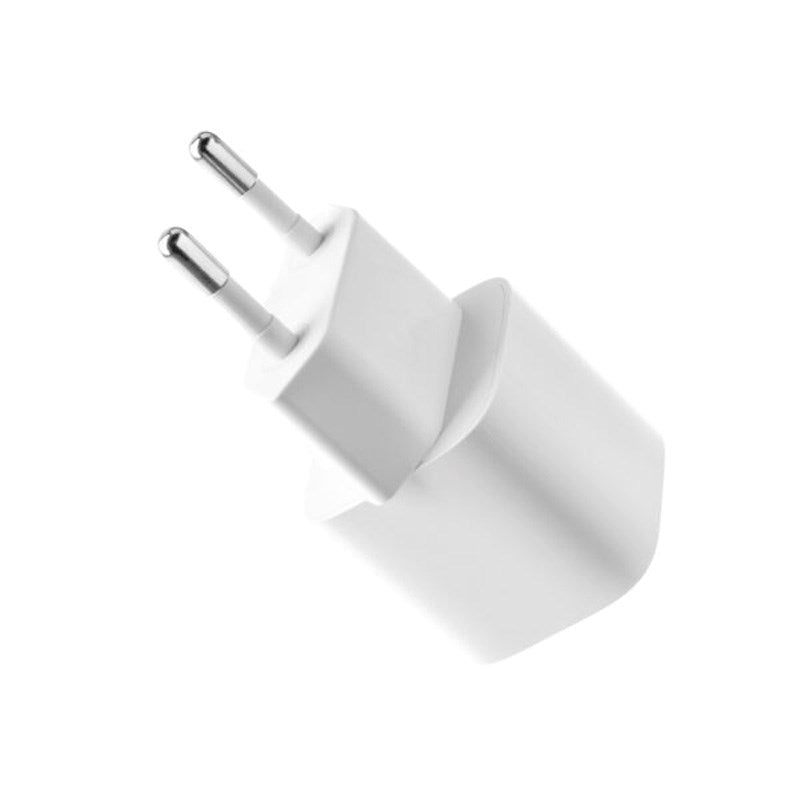 Fixed Mini Vegglader m. 1x USB-C / 1x USB-C Kabel 20W - 1m - Hvit