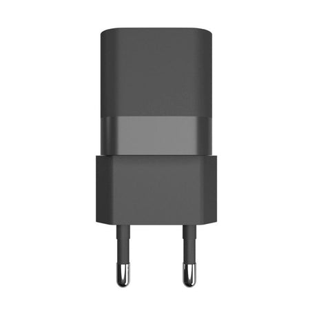 Fixed Mini Vegglader 20W m. USB-A & USB-C - Svart