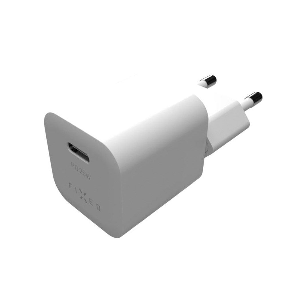 Fixed 25W PD USB-C Fast Vegglader - Hvit