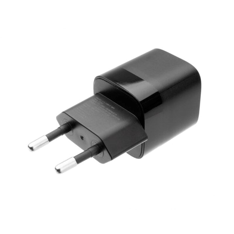 Fixed Mini Vegglader m. 1x USB-C / 1x USB-C Kabel 20W - 1m - Svart