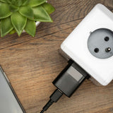 Fixed 30W USB-C PD Fast Vegglader med USB-C til USB-C Kabel - Svart