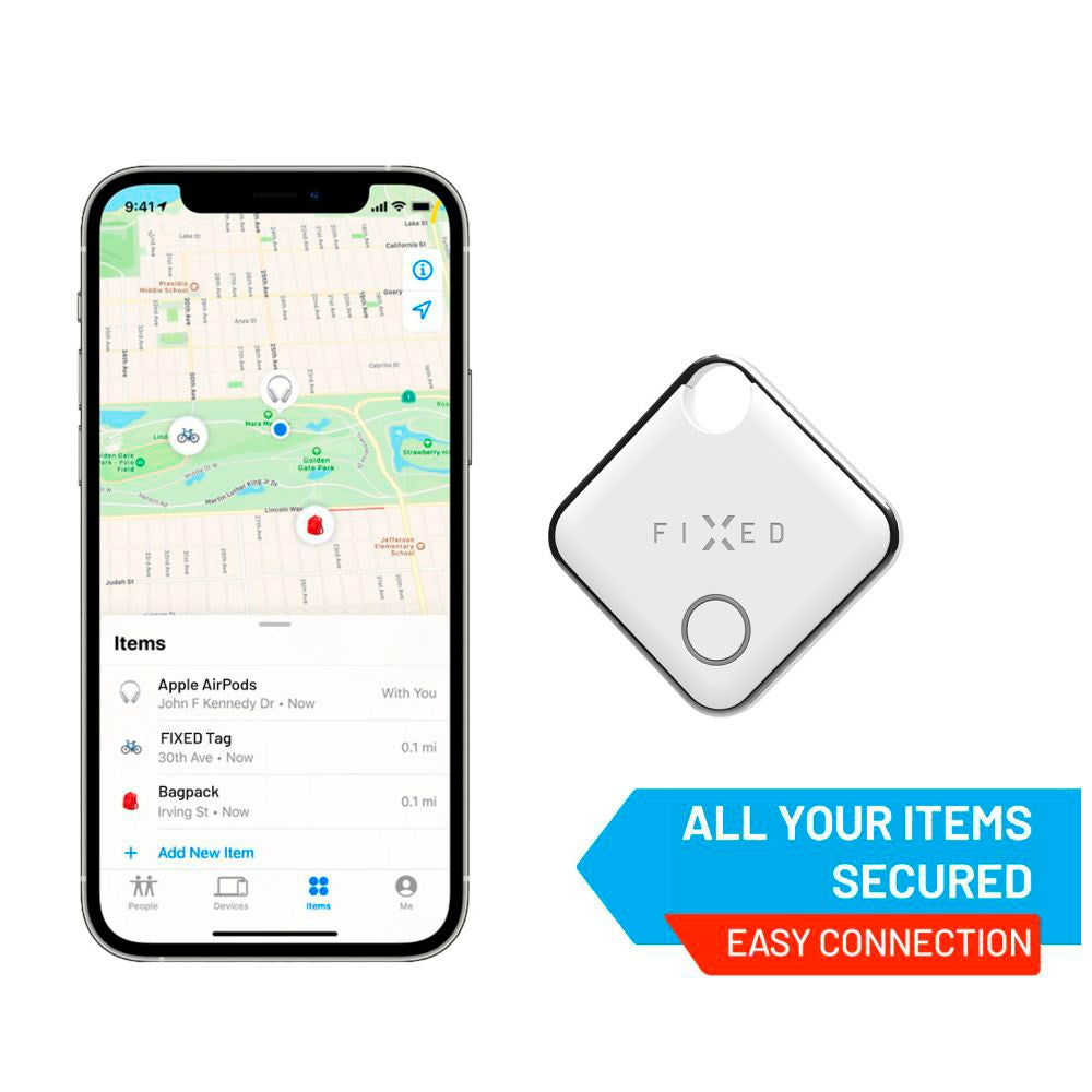 Fixed Tag - Bluetooth GPS Tracker - Apple Find My Compatible - Hvit