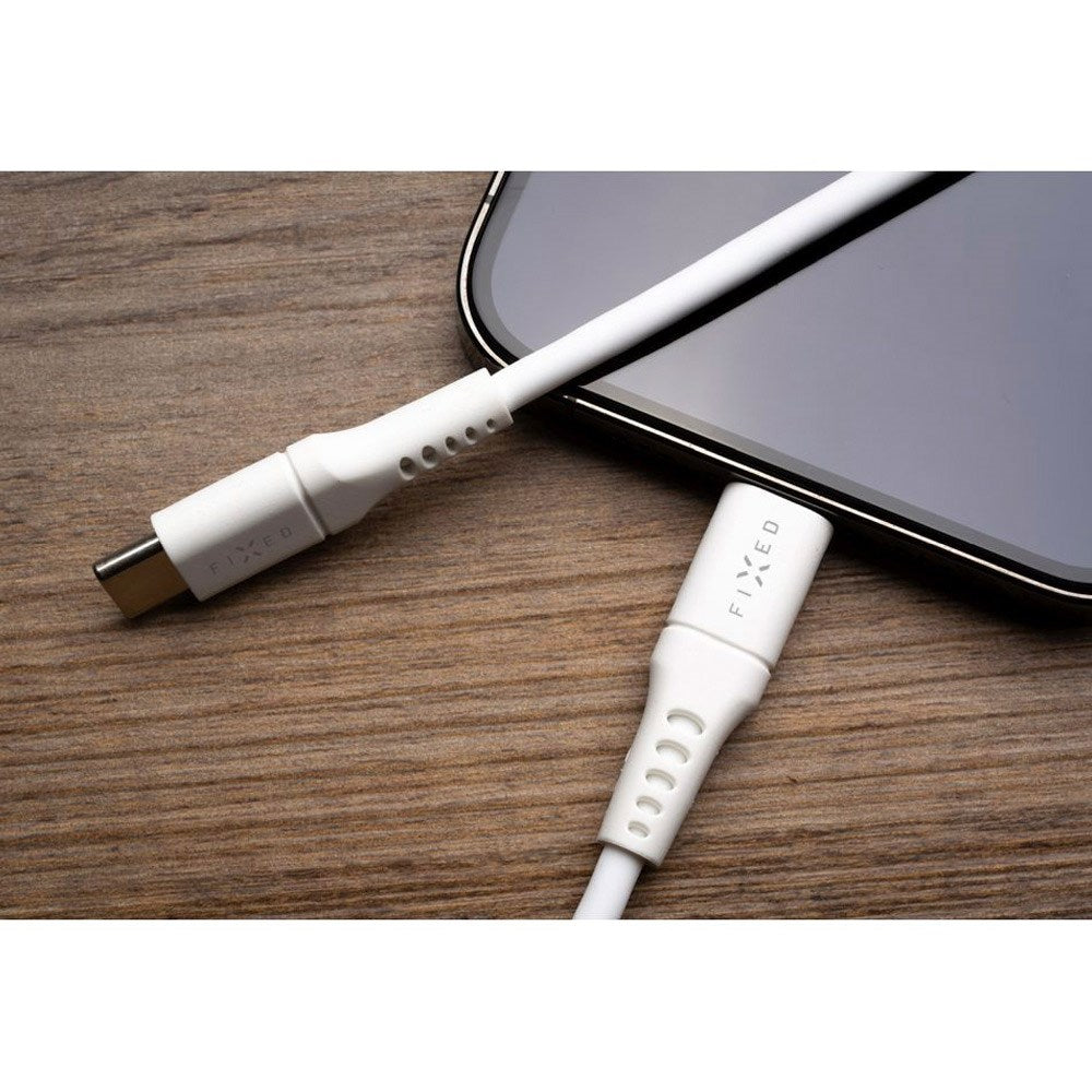 Fixed Liquid USB-C til USB-C-kabel 60W - 1.2m - Hvit