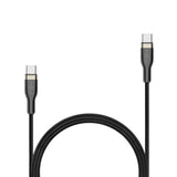 Fixed Metal USB-C til USB-C PD Kabel 100W - 50cm - Svart