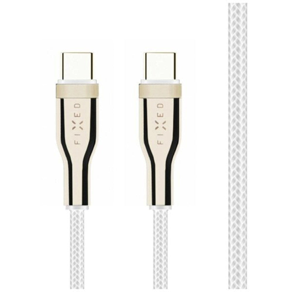 Fixed Metal USB-C til USB-C PD Kabel 100W - 50cm - Hvit