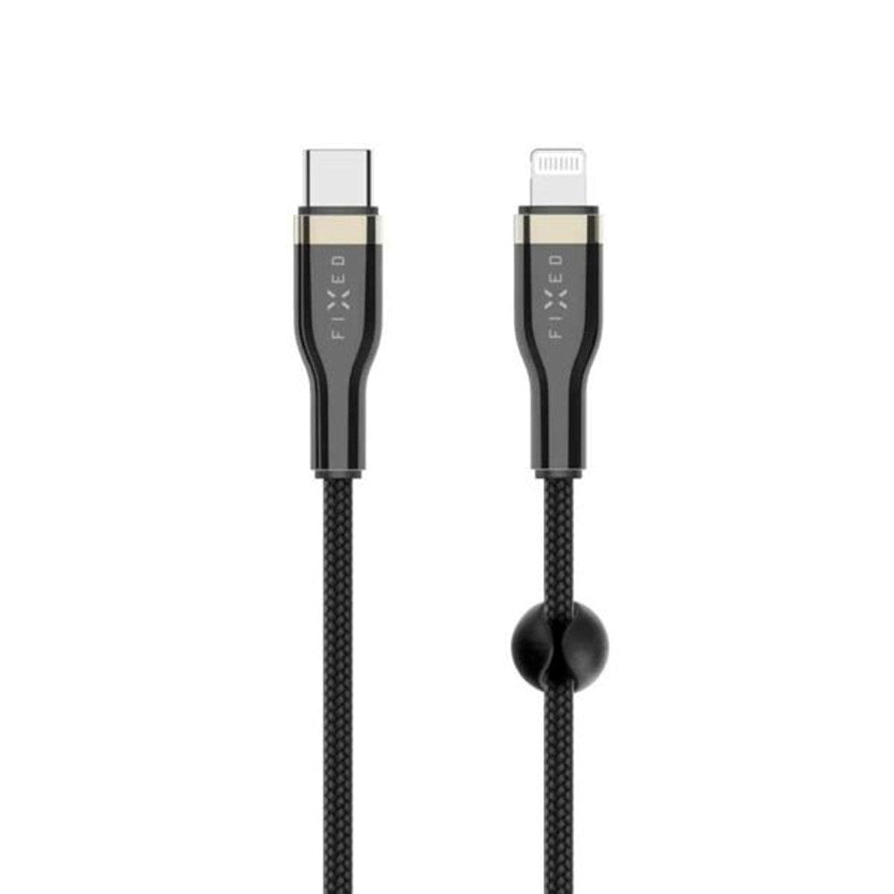 Fixed Metal USB-C til Lightning MFi PD Kabel 60W - 50cm - Svart