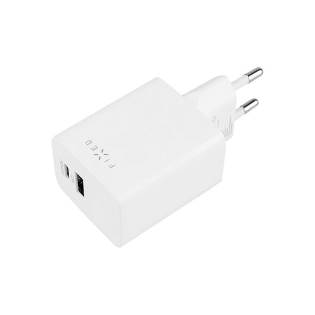 Fast Mini Vegglader 45W m. USB-A & USB-C - Hvit