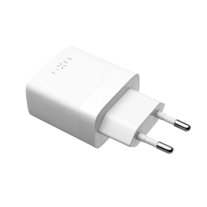 Fixed Vegglader m. 2x USB-A / 1x Lightning Kabel 17W - 1m - Hvit
