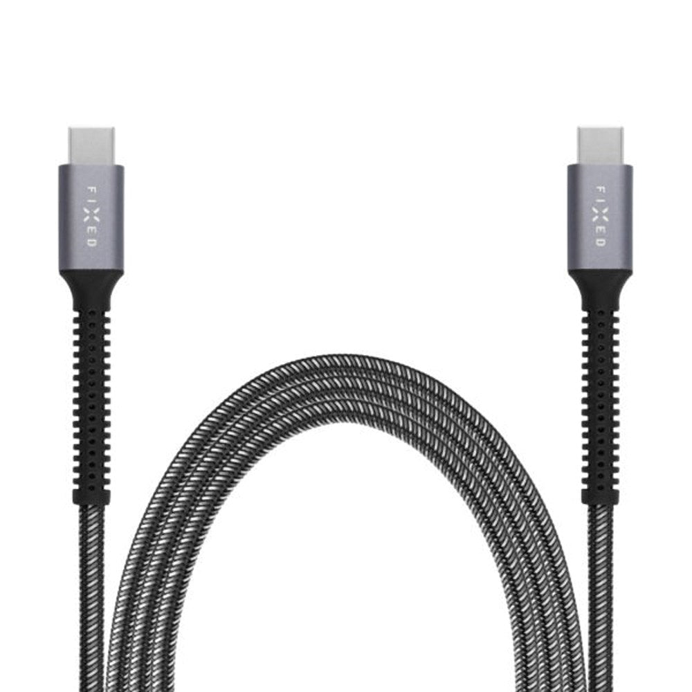 Fixed Armor USB-C til USB-C PD Kabel 240W med Forsterkede Ender - 2m - Grå