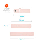 Fixed Universal Smartwatch Sporty Silikon Rem (22mm) - Rosa