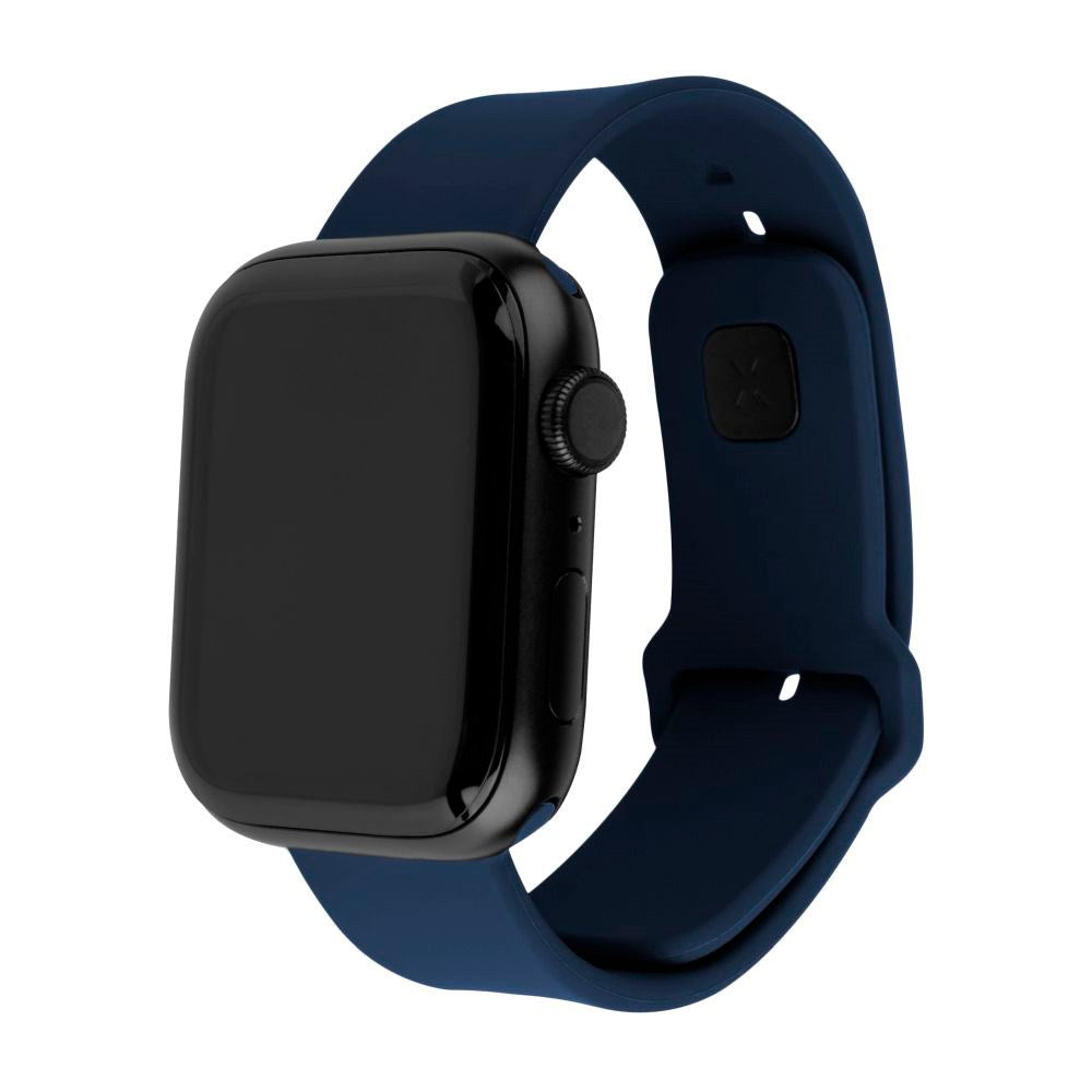 Fixed Apple Watch (42/44/SE/45/46/49mm) Sporty Silikonremsett - Blå