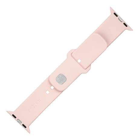 Fixed Apple Watch (42/44/SE/45/46/49mm) Sporty Silikonremsett - Rosa