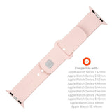 Fixed Apple Watch (42/44/SE/45/46/49mm) Sporty Silikonremsett - Rosa