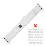 Fixed Apple Watch (42/44/SE/45/46/49mm) Sporty Silikonremsett - Hvit