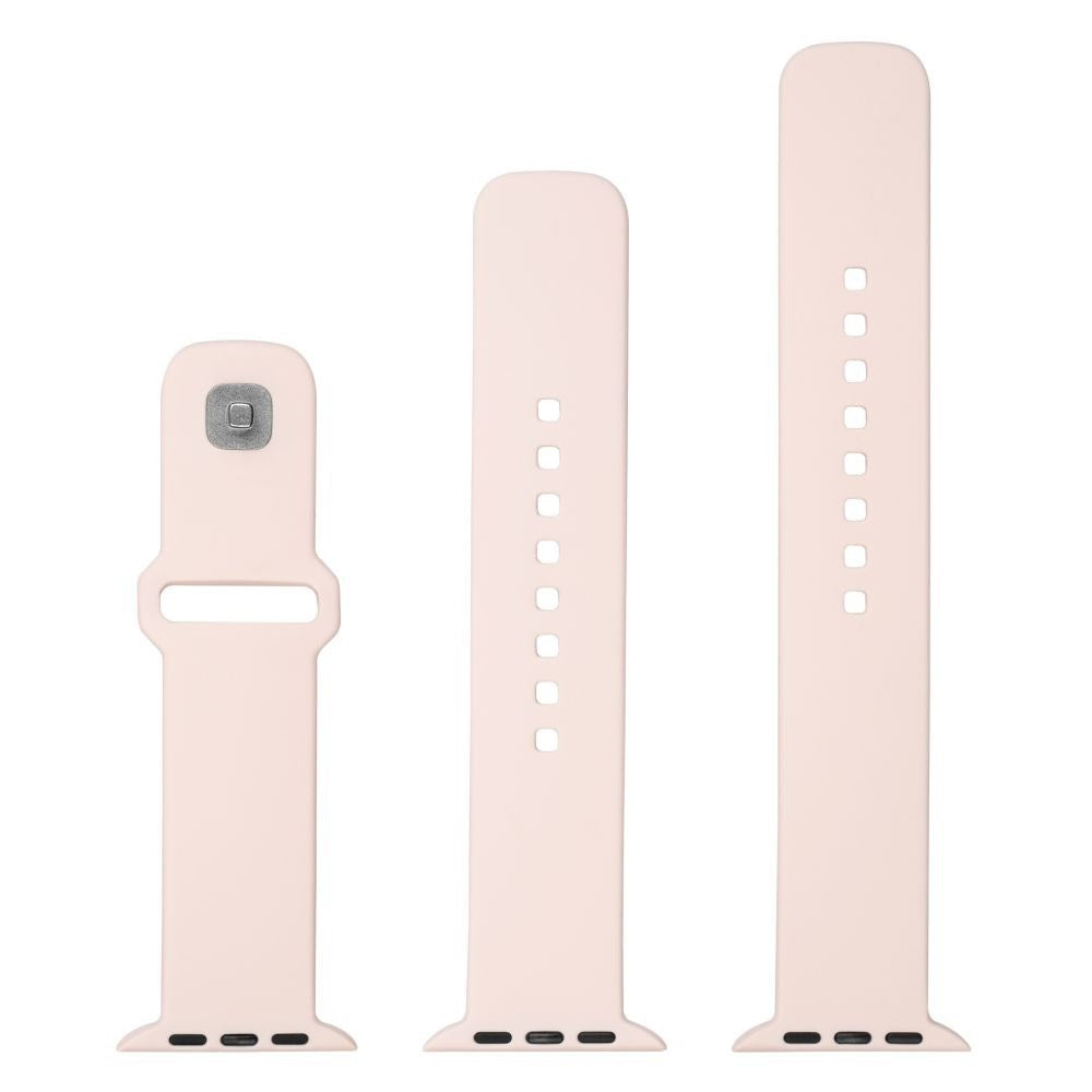 Fixed Apple Watch (38/40/SE/41/42mm) Sporty Silikonremsett - Rosa