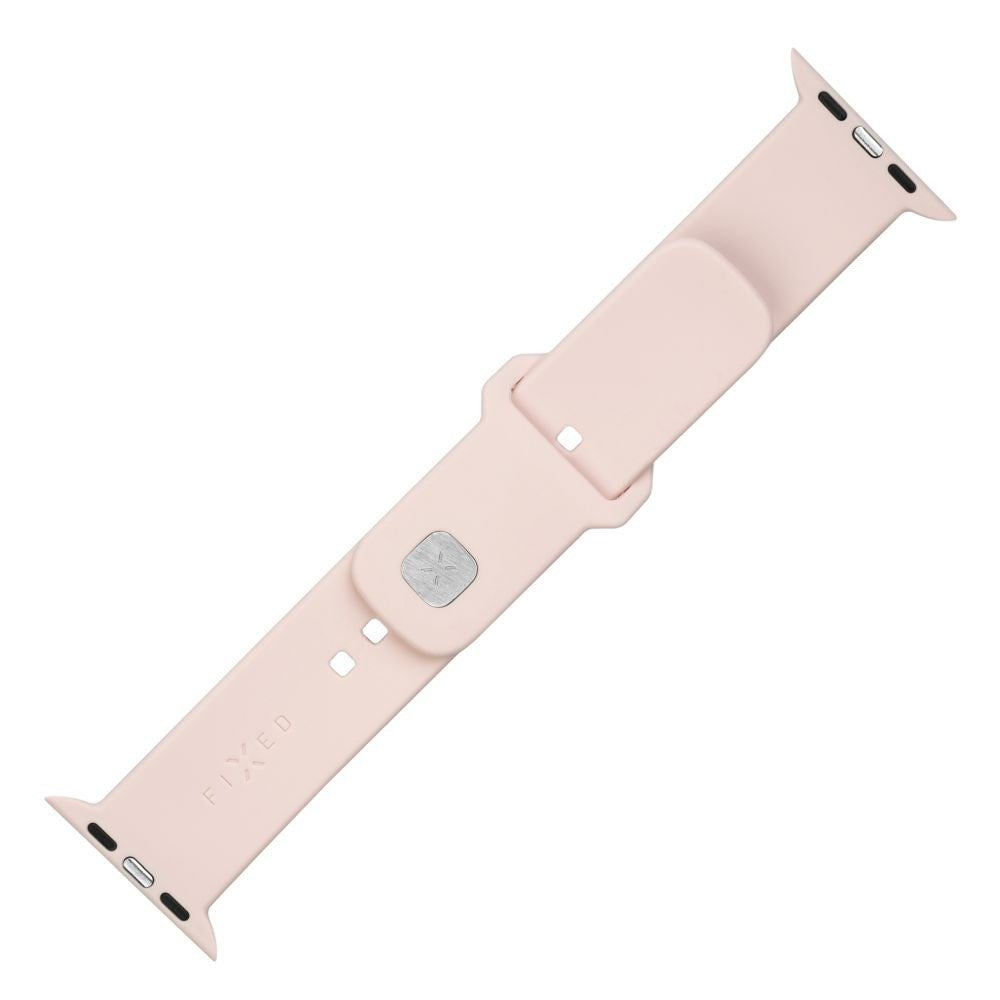 Fixed Apple Watch (38/40/SE/41/42mm) Sporty Silikonremsett - Rosa