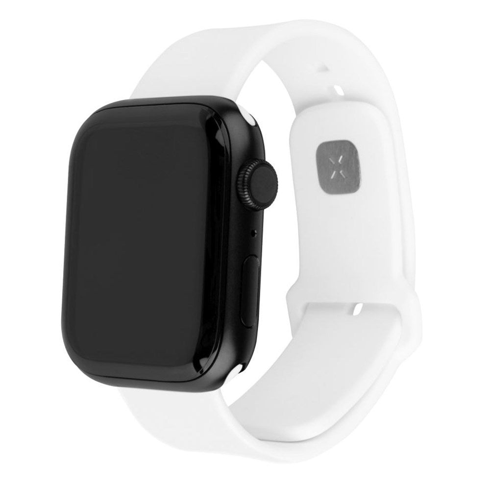 Fixed Apple Watch (38/40/SE/41/42mm) Sporty Silikonremsett - Hvit