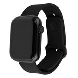 Fixed Apple Watch (42/44/SE/45/46/49mm) Sporty Wide Silikonremsett - Svart