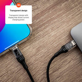 Fixed LED Display USB-C til USB-C PD-kabel 100W - 1.2m - Svart