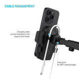 Fixed Iconiq XXL (Maks. Mobilbredde: 5,3 - 8,3 cm) Dashbord- / Frontrutetelefonholder - Svart