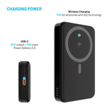 Fixed MagZen 10 Pro - Qi2 20W Powerbank 10.000 mAh - MagSafe Kompatibel - Svart