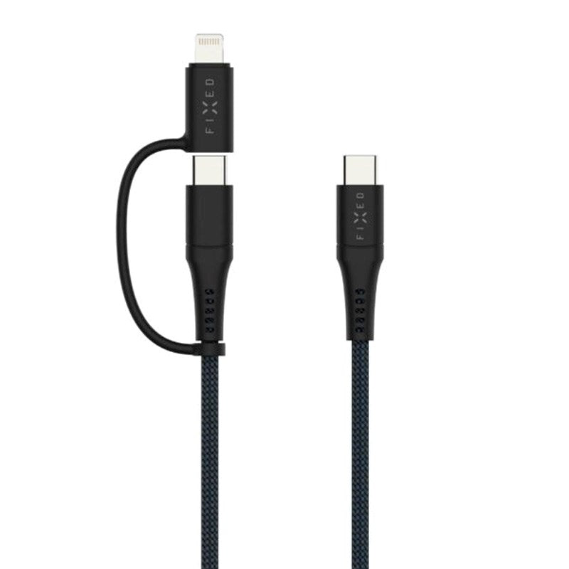Fixed 2-i-1 60W USB-C til Lightning Kabel 3m - Svart