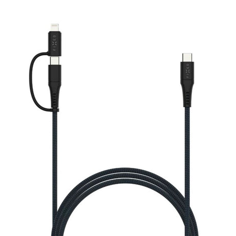 Fixed 2-i-1 60W USB-C til Lightning Kabel 3m - Svart