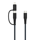 Fixed 2-i-1 60W USB-C til Lightning Kabel 2m - Svart