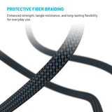 Fixed 2-i-1 60W USB-C til Lightning Kabel 2m - Svart