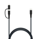 Fixed 2-i-1 60W USB-C til Lightning Kabel 1.2m - Svart