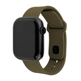Apple Watch (38 / 40 / SE / 41 / 42mm) Fixed Sporty Silikon Rem Sett - Grønn