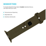 Apple Watch (38 / 40 / SE / 41 / 42mm) Fixed Sporty Silikon Rem Sett - Grønn