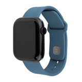 Apple Watch (38 / 40 / SE / 41 / 42mm) Fixed Sporty Silikon Rem Sett - Lys Blå