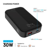 Fixed Zen 10 Pro - 30W PowerBank 10.000 mAh - Svart