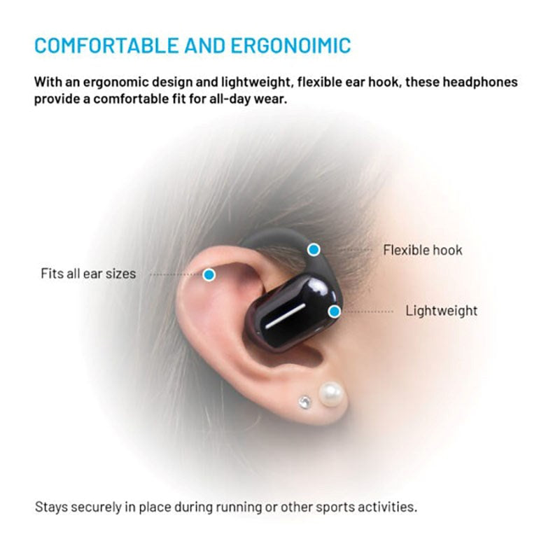 Fixed Nods True Wireless Hodetelefoner - Open-Ear - Svart