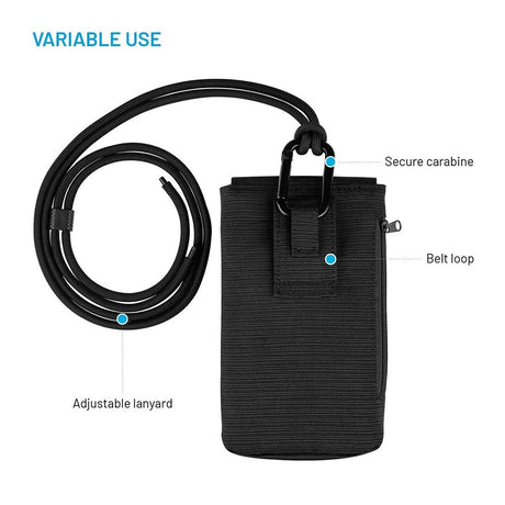 Fixed Mobilveske med Lomme (100 x 178 mm) - Svart