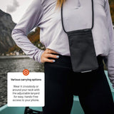 Fixed Mobilveske med Snøring (105 x 185 mm) - Svart