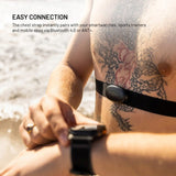 Fast Pulsmåler med Bryststropp (HR & HRV) - Svart